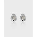 S925 Sterling Silver Hot Selling Designer Earrings Luxury Chalcedony Gemstone Stud Earrings 18K Gold Earrings Women Gift