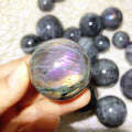 Wholesale Natural Crystals Healing Stones Purple Flashy Labradorite Ball Small Spheres for Decoration