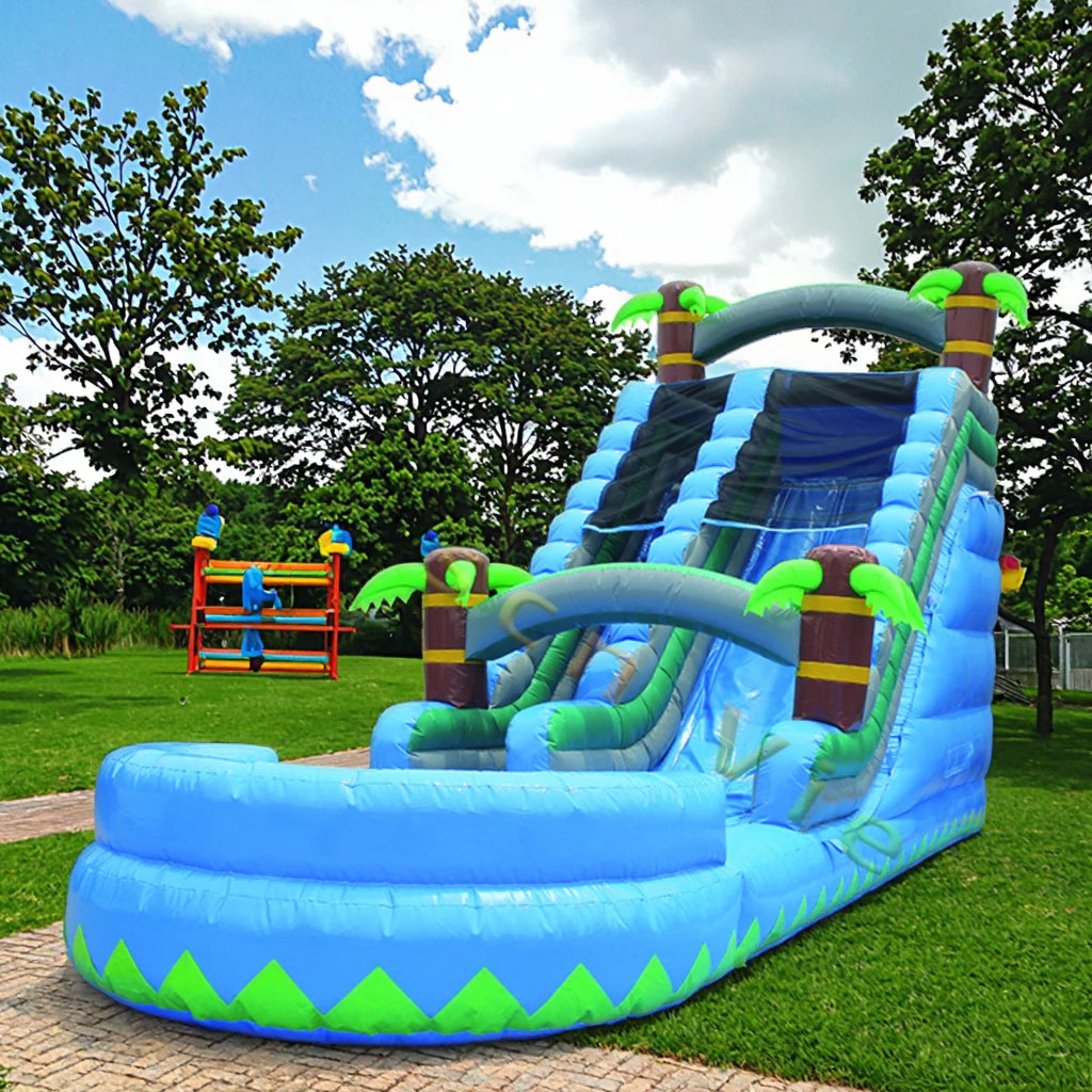 Apexscn View Commercial Adult Inflatable PVC Castle White Bounce House Water Slide Pool Repair Accessory Portable Easy Shipping