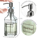 Wholesale 480ml Empty Glass Hand Sanitizer Liquid Soap Dispenser Pump Bottle