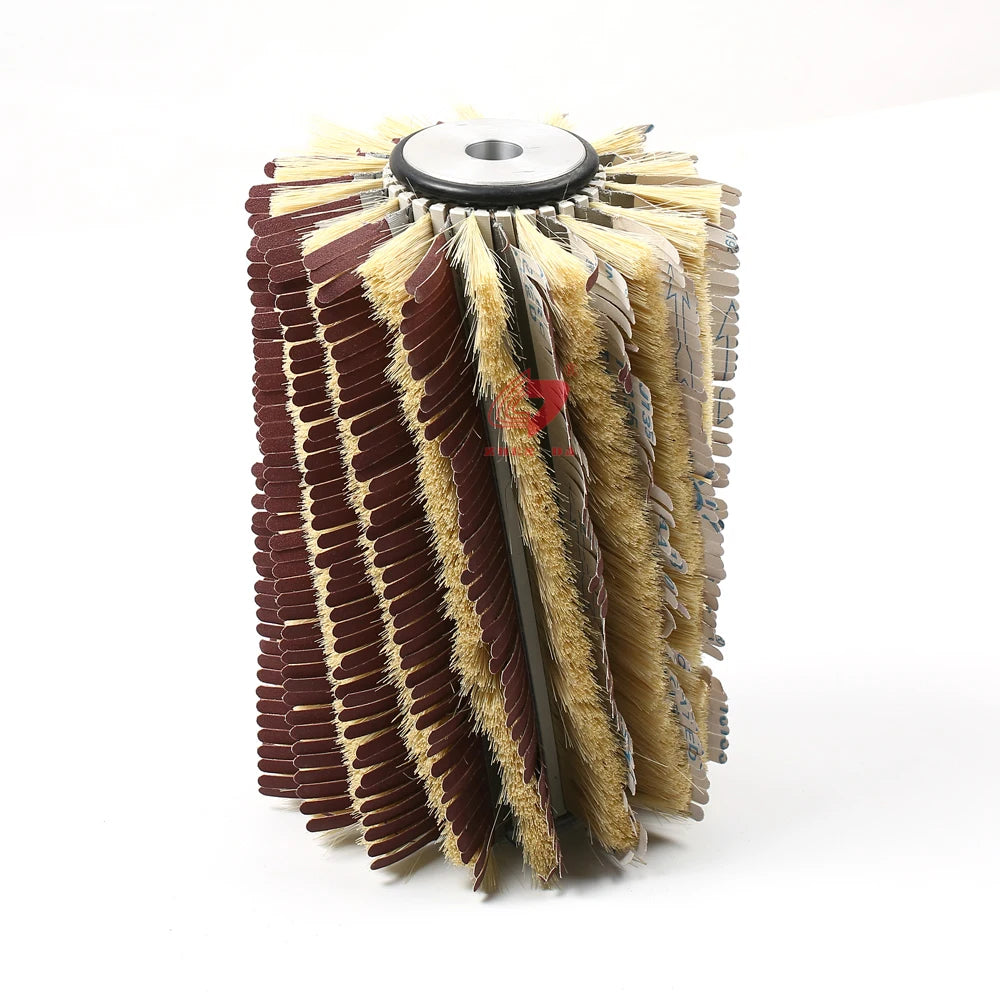 ZHENDA Sisal Sanding Paper Roller Polish Brush for Wooden Grinding Polishing