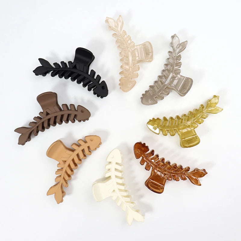 B.phne Custom Fish Hair Accessories New Fishbone Hairpin Plastic Hair Claw Clips Hairclip