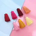 Wholesale Suede Leather Keychain Tassels Keyring Handmade Women PU Leather Tassels Keychain DIY Bag Accessories Charm Key Chains