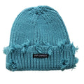 Custom logo Keep Warm Crochet Hat Distressed Knitted Beanie Hat for Women Men