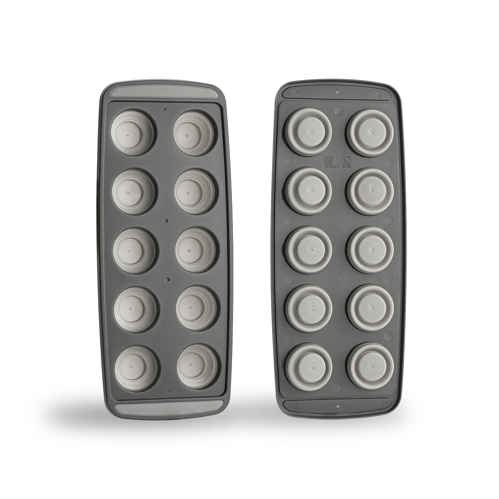BPA-Free 10-Count Ice Cube Trays Eco-Friendly Plastic Easy Release and Stackable for Cocktail Freezer Flexible Ice Tray