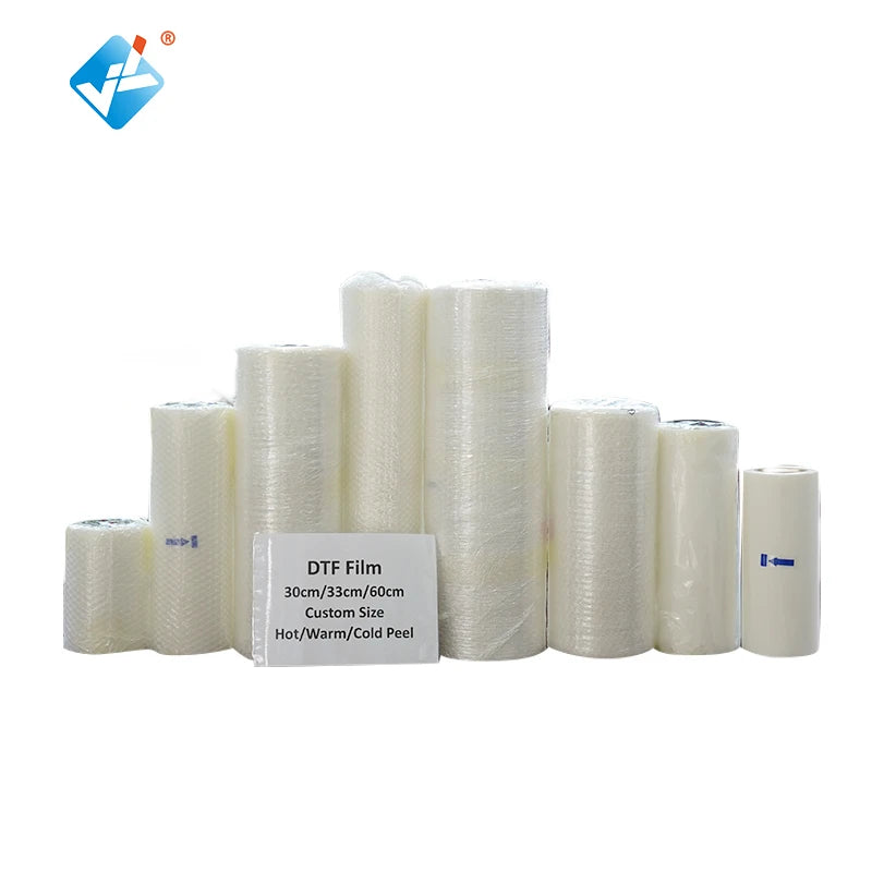 DTF PET Film 24 Inch 60cm Glossy Matte Hot Peel 13 Inch DTF Rolls 30cm Transfer Film for DTF Printer Digital Printing Film
