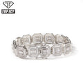 Very Very Hot Sale Ins 18K Gold Plated Bracelet 13mm Iced Out CZ Hip Hop Square Bracelet Jewelry Men Women Silver Gold Bracelet