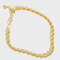 Beaded Chain 925 Silver Rhodium Gold Plated Jewelry Italian Chain Jewelry Gold Chain Bracelet Women