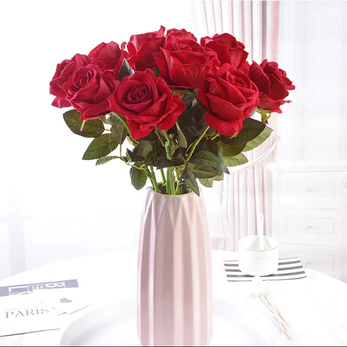 Artificial 1 Bunch French Rose Floral Bouquet Fake Flower Arrange Table Daisy Wedding Flowers Decor Party Accessory Flowers