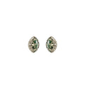 Free Video and Picture Natural Water Grass Agate Earrings S925 Silver Six Claws With Green Moss Stone Earrings