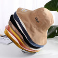 Fashionable Breathable Windproof Magritte Bucket Hat Reversible Solid Color Women Wide Brim Fisherman Bucket Hats