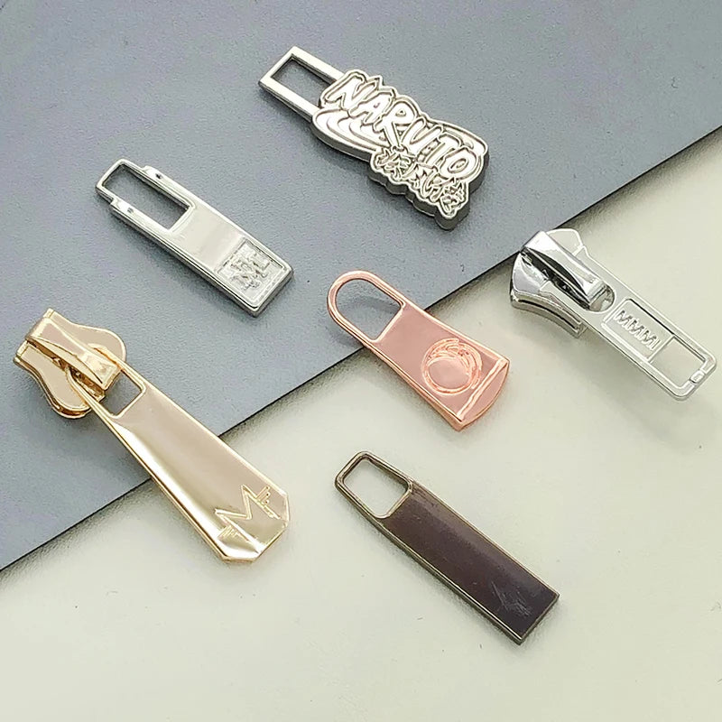 Wholesale Handbag China Logo Boot Personalized Gold Zipper Custom Slider Metal Zip Pulle