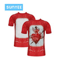 Sunyee Wholesale US Version Bleached Shirt Blank Polyester Tie Dye T-Shirt for Sublimation Custom Printed T Shirts