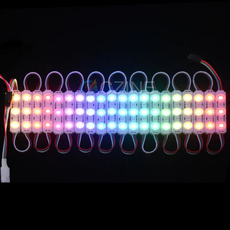 RGB WS2811 Injection Module 0.72w 12v Digital 3led 150 lm Smd 5050 Led Modules for Signage