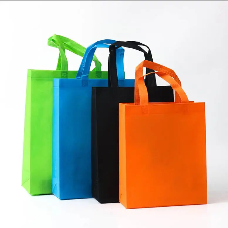 Customizable Reusable Non-Woven Grocery Tote Bag with Screen Printed Logo Promotional Use Shoulder Bag