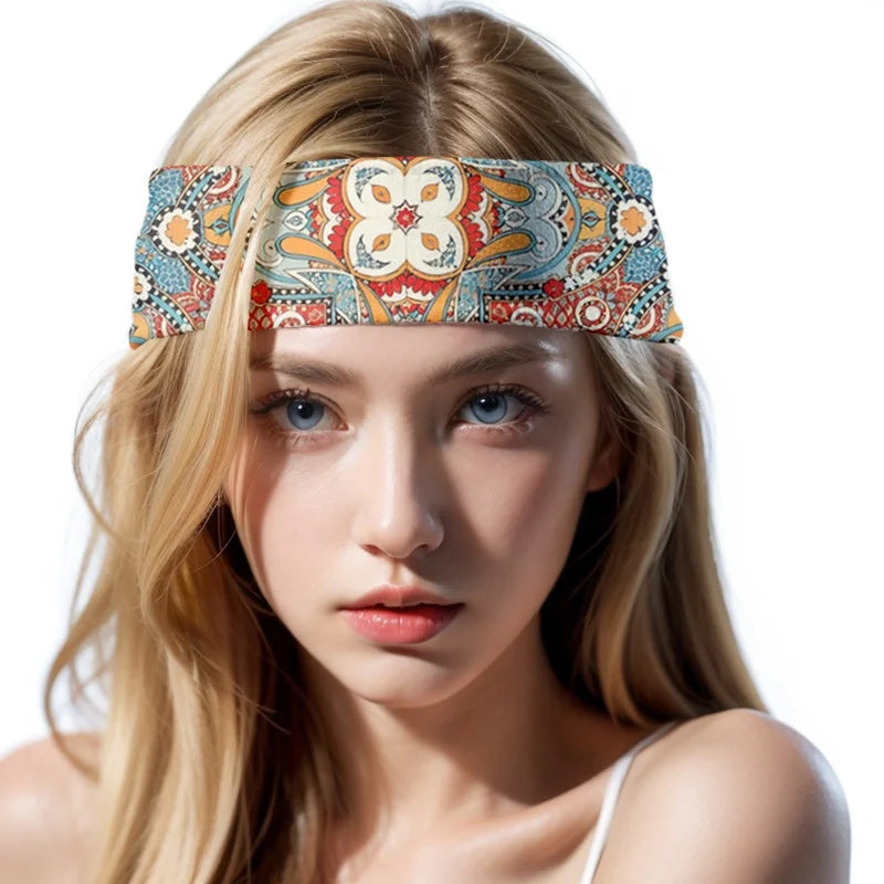 Ecai Customized logo Running Sweat Absorbing Headband for Men Sport Hair Bands Thin Cloth Headbands for Women