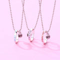 3Pcs/Set Best Friend Forever Necklace Set Female Boho Ring Pendant Bff Friendship Choker Fashion Necklace Jewelry Gift
