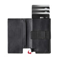 Customizable Men's Short Leather Wallet with Automatic Pop ID Card Case Slim RFID Blocking Card Holder for Ridge Money Strap