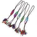 New Arrival Single Point Crystal Car Hanger Hand Woven Feng Shui 7 Chakra Pendant Premium Crystal Crafts