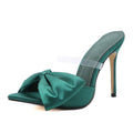Hot Sale Fashion Ladies Sandals Pointed Toe High Heels Big Bow Stiletto Women's slippers Comfortable Breathable Non-slip Shoes