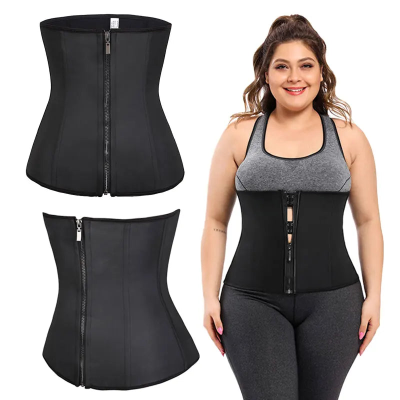 Black Breathable Trainer Waist Corset Belts for Plus Sizes Running Sport Clothing Nonwoven Weaving Cincher Type Waist Shaper