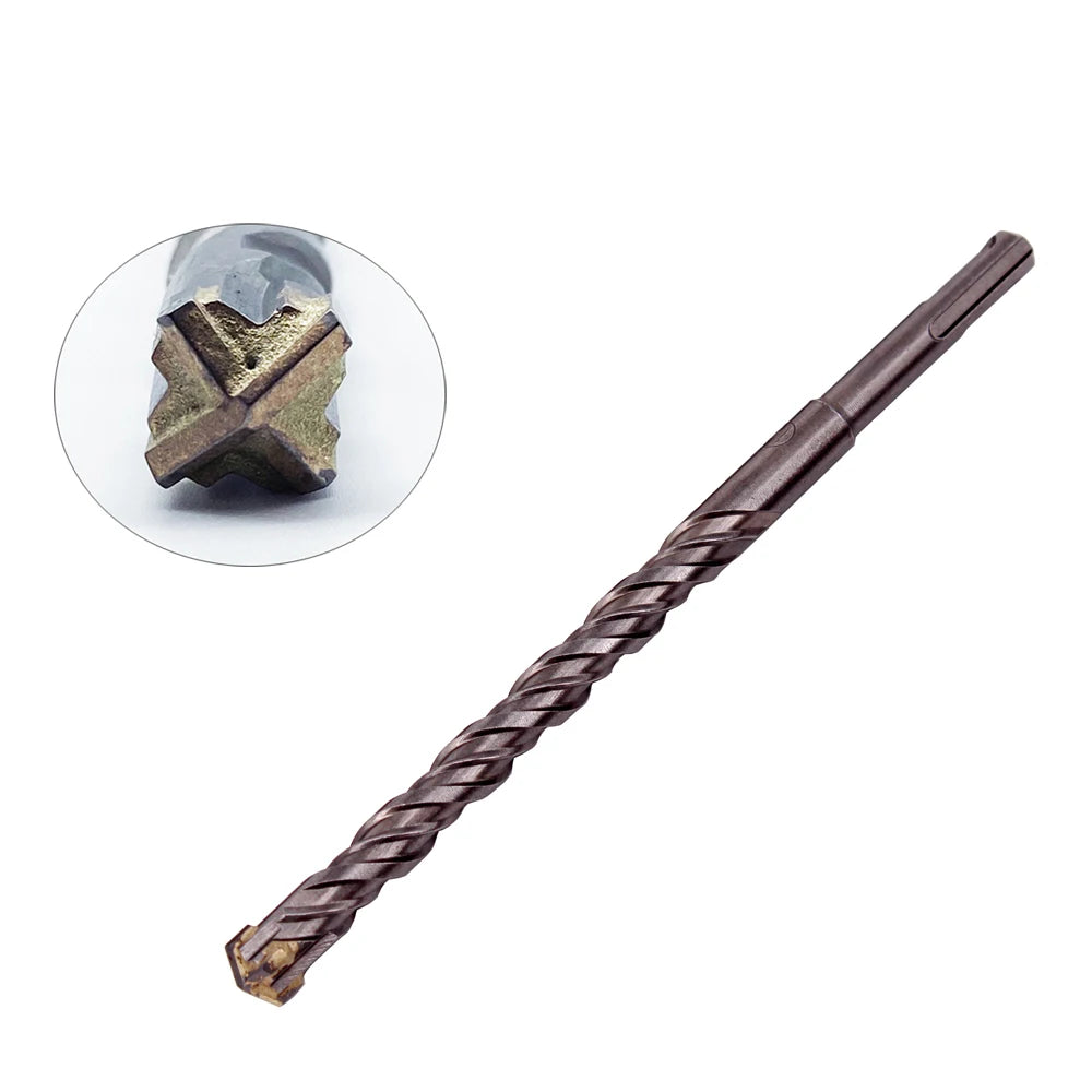 4 Flute Cross Type Electric Hammer Drills Sds Plus Hammer Drill Bit Set 6*110 for Through Wall of Concrete Reinforcement