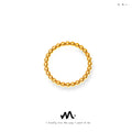 Fashion Personality Bead Splicing Design Sense Ring Niche All Match Elegant Titanium Steel Gold-plated Ring