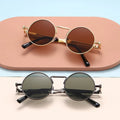 8478Vintage Round Men Shades Persanal Color Brand Sun Glasses Custom logo Shape Eyeglasses Metal Frame Sunglasses 2024 Luxury
