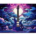 Diamond Painting Decor for Home 30x40cm Guitar Cloud Landscape Picture of Rhinestones Needlework Kits Gift for Home Decor
