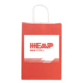 Wholesale Eco-Friendly Classic Custom Logo Recycled Craft Paper Gift Bags Patch Handles Pink/Yellow/Red/Brown for Clothing