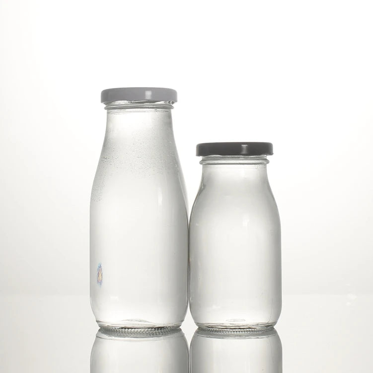 Wholesale Stocked 200ml 300ml 500ml Clear Crystal Glass Food Jelly Milk Tea Pudding Storage Mason Jar with Aluminum Cap