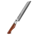73 Layers S35VN Core Powder Damascus Steel Kitchen Bread Knife with Rose Wood Handle