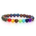 Crazy Agate Chakras Beaded Natural Stone Bracelet ST171