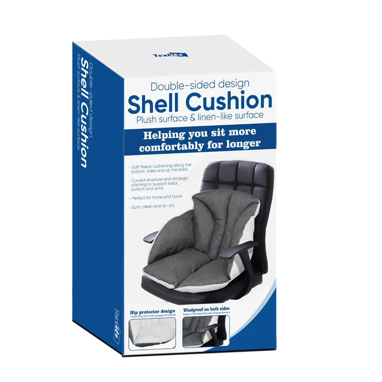 New Windproof Super Soft Shell Back Cushion Shell Chair Cushion Shell Shape Cushions