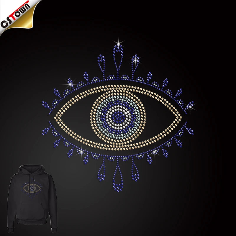 Bling Heat Transfer Designs  Evil Eye Rhinestone Transfer Design Your Own Iron on Transfers