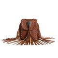 Wholesale Girls Trendy Rivets Metal Skull Crossbody Bag for Women With Leather Tassel Shoulder Chain