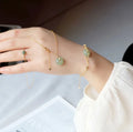 Transparent Good Luck Agate Bracelet Natural Jade Bracelets Necklace Set for Women Jade Jewelry Sets
