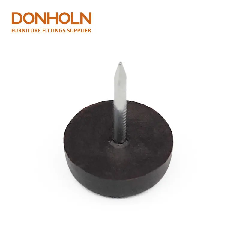 BP7955 Furniture Protect Nails Glide Fitting 14mm Customized Color Plastic Leg Glides With Iron Nail