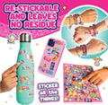 New Kids Diy Wearable Shareable Sticker Bracelet Set Roll Includes 50 Mini Stickers in Every Bracelet for Children