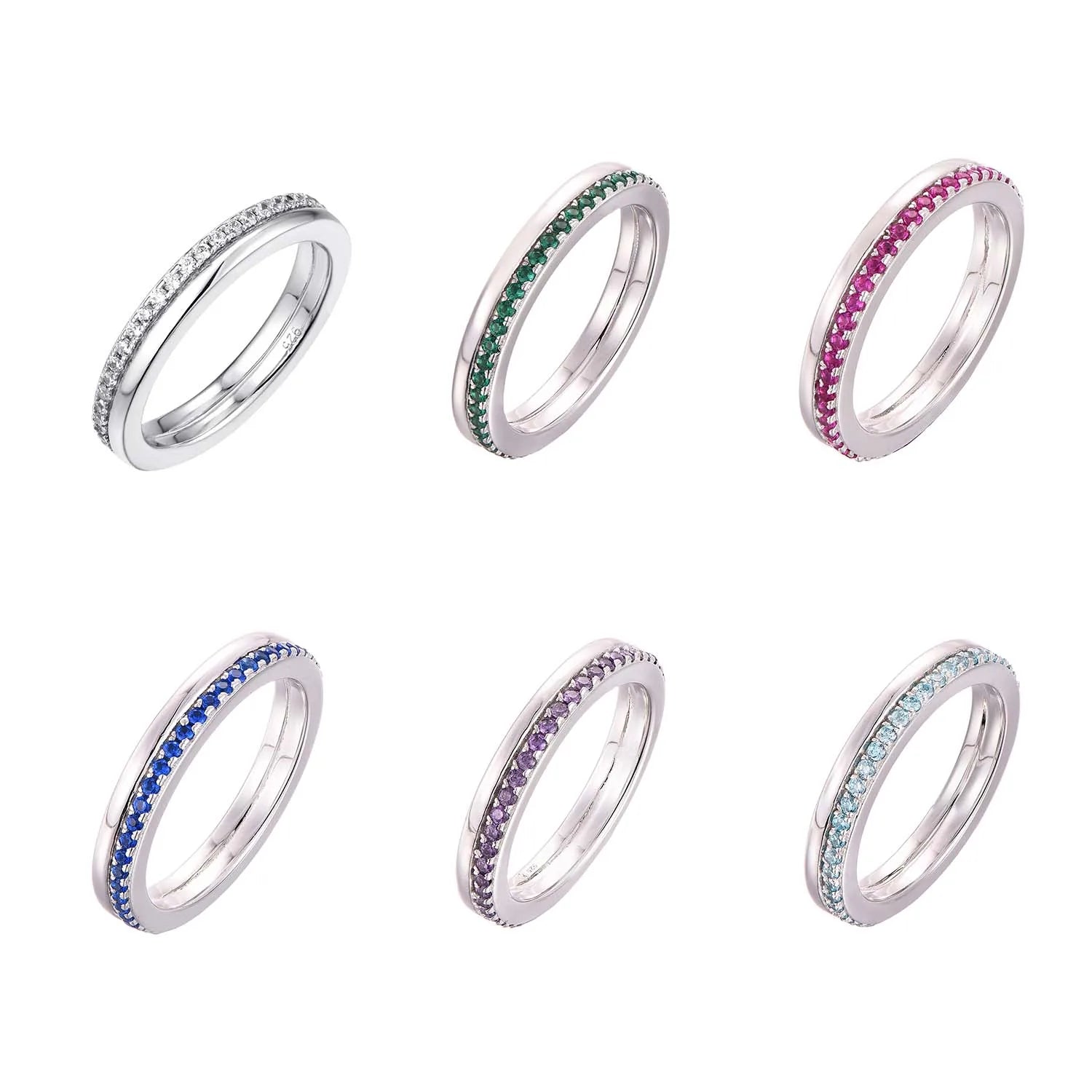 Qingxin CUSTOM OEM Fine Jewelry 925 Silver Cubic Zircon Men Ring for Women Luxury Wedding
