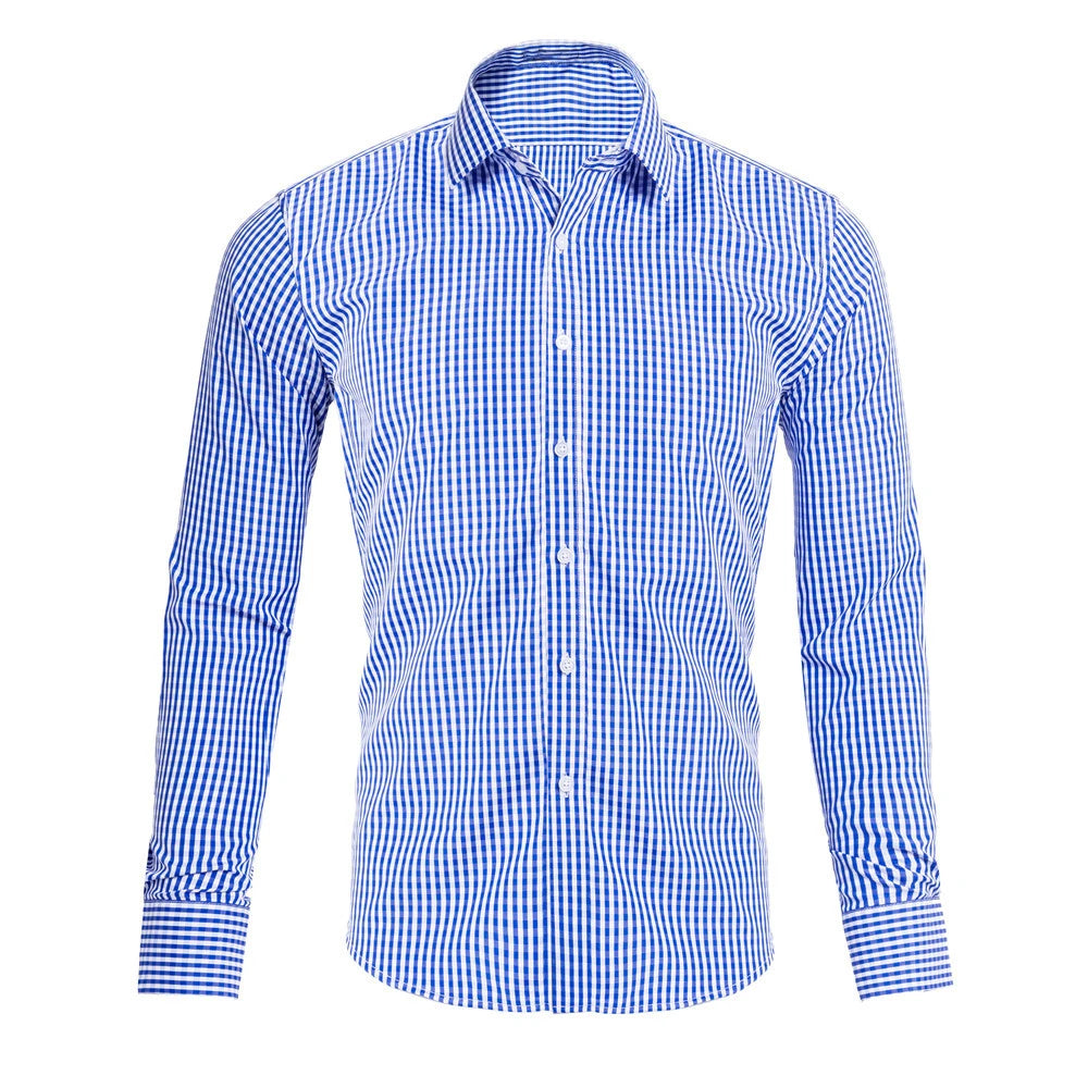 Custom Long Sleeve 100% Cotton Plaid Shirt Manufacturer of Men's Casual Shirt