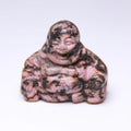 Hongzhuo New Fashion Natural Crystal 7 Chakra Reiki Rhodorite jasper Energy Buddha Carving for Christmas Gifts Crafts