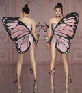 Festival fairy butterfly wings Stage Show Rhinestone Bodysuit Dance Clothes Women Stage Birthday Party Nightclub Cosplay Costume