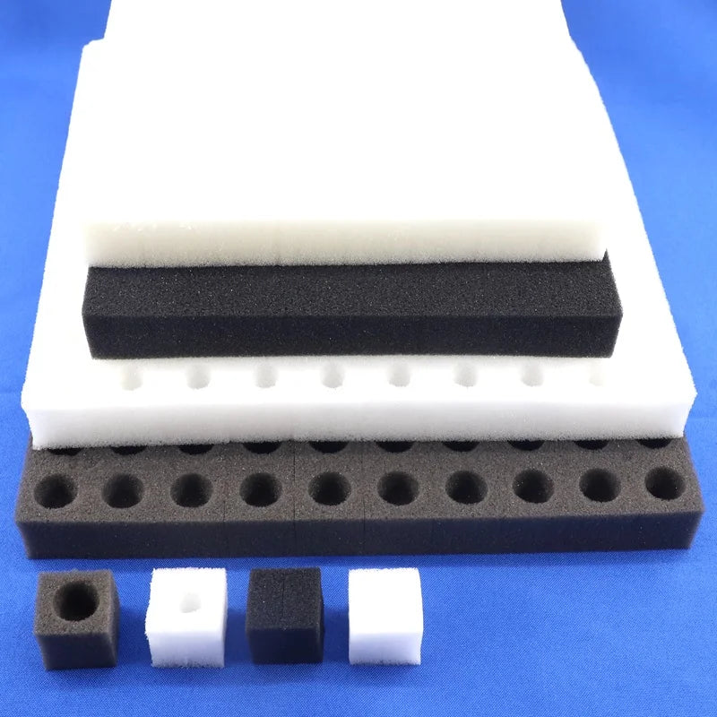 1Board Black White Square Hydroponic Sponge Garden Vegetable Soilless Planting Seedlings Germination Grow Mesh Cup Media Sponge