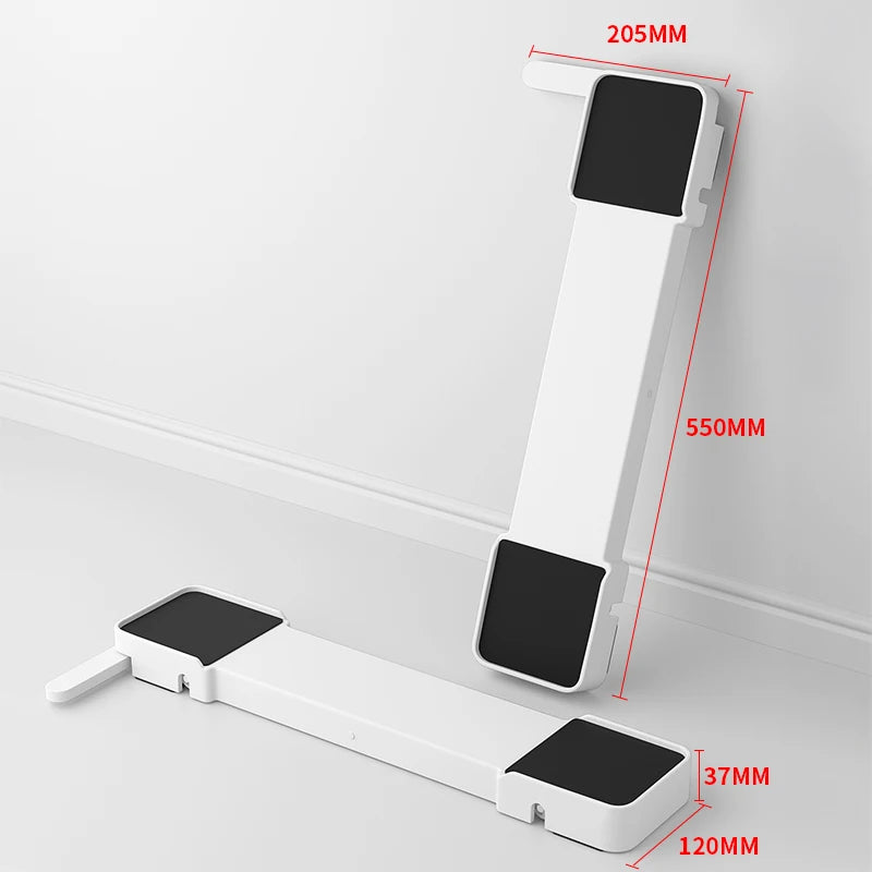 074-A104 Single Layer Padded Non Slip Rubber Mount Shock Absorbing Organizer and Standing Type Laundry Shelf