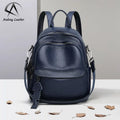 Andong Leather Backpack for Women Double Zip Fashion Genuine Cow Leather Shoulder Bags Big Capacity Outdoor Backpacks 8360