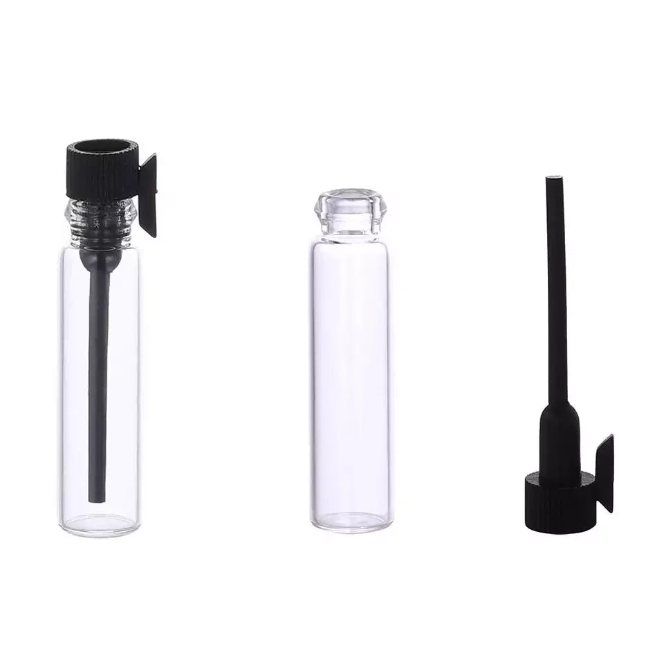 Free Samples Transparent Amber Color for Perfume Gift Package Empty 1ml 2ml Glass Perfume Tester Bottle Tubes