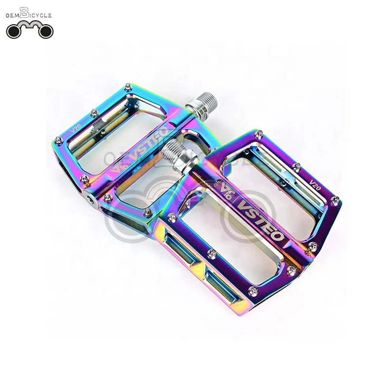 Oembicycle Custom Electroplating Colorful Seal Bearings Bicycle Aluminum Pedal