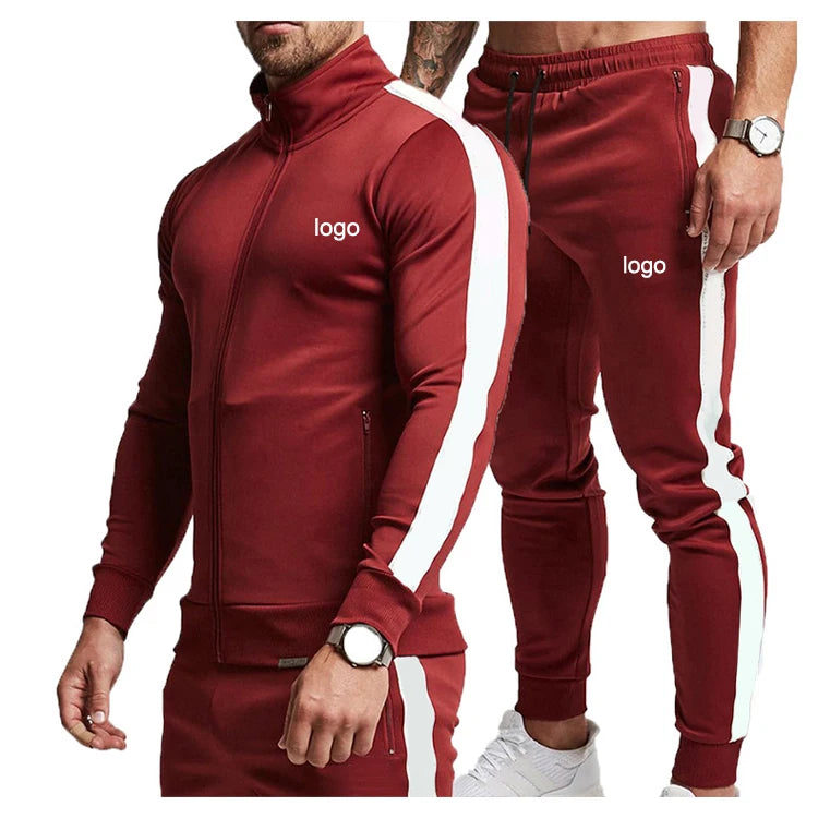 Lidong Custom Logo Sport Track Jacket Set for Men Long Sleeve Polo Joggers Suits Breathable and Windproof Fast Delivery