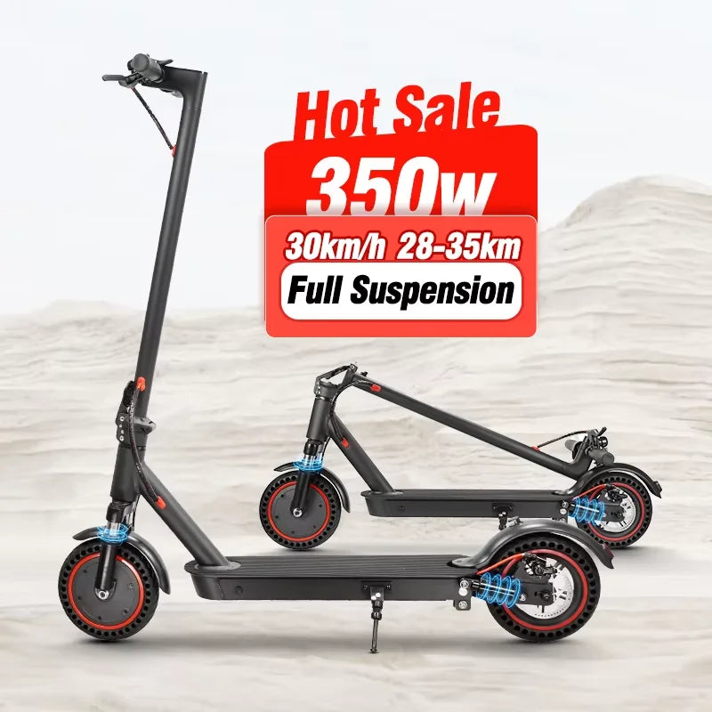 EU Warehouse 350W Smart Electric Scooters 8.5in Rubber Tire App Function LED Display Speed Pro Kick Mobility Scooter